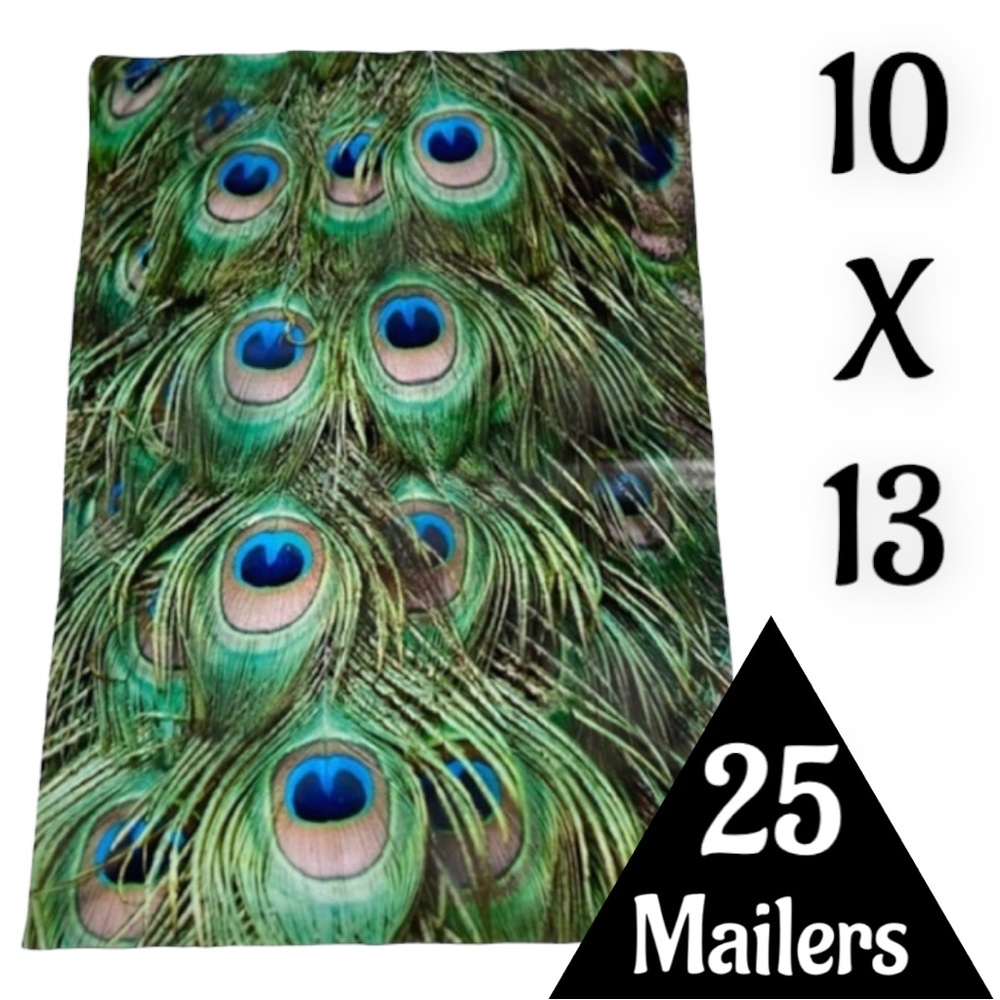 25 10X13 Poly Mailers Peacock Eyes PRICE IS FIRM - Picture 8 of 13